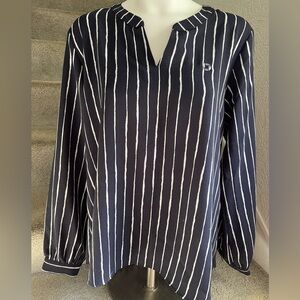 Chase bank apparel sz 16 Navy White striped